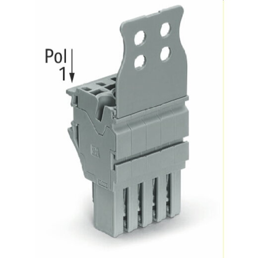 WAGO 1-Leiter-Federleiste Push-in CAGE CLAMP® 4 mm? grau 2022-113/136-000