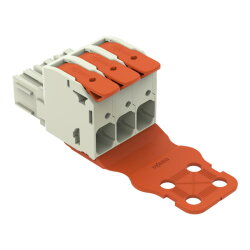 WAGO 1-Leiter-Federleiste Hebel Push-in CAGE CLAMP®...