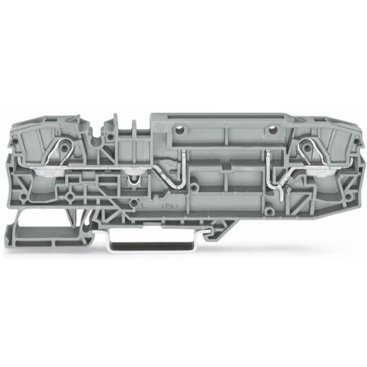 WAGO 2-Leiter-Basisklemme mit Prüfmöglichkeit für Tragschiene 35 x 15 und 35 x 7,5 grau 2006-8661