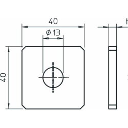 OBO Verbindungsplatte GMS 1FT 40x40mm 1 Loch
