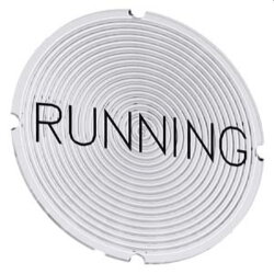 Siemens Einlegeschild rund milchig Symbol Running...