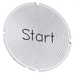 Siemens Einlegeschild rund milchig Symbol Start...