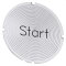 Siemens Einlegeschild rund milchig Symbol Start 3SU1900-0AB71-0DT0