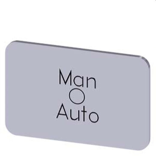 Siemens Bezeichnungsschild 17,5x27 Man-O-Auto 3SU1900-0AD81-0DY0
