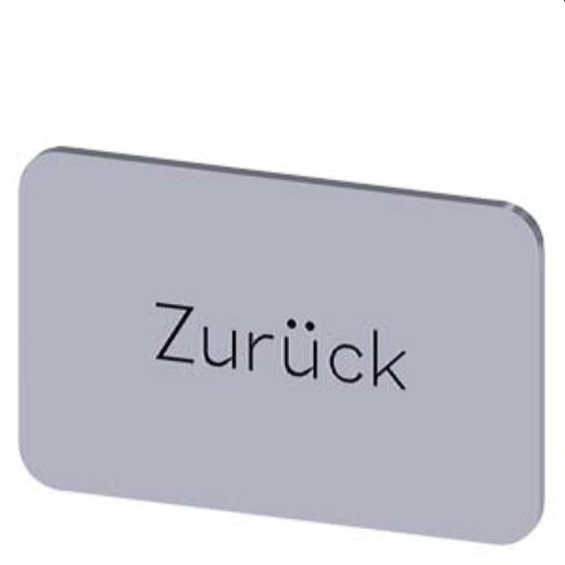 Siemens Bezeichnungsschild 17,5x27 Zurück 3SU1900-0AD81-0AG0