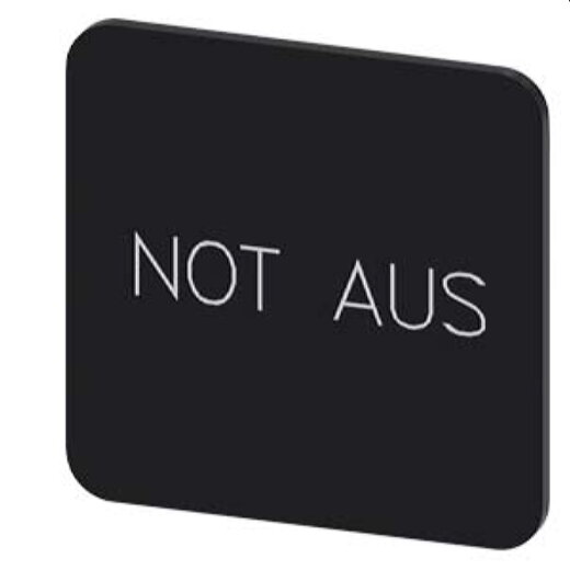 Siemens Bezeichnungsschild 22x22 Not-Halt 3SU1900-0AF16-0AS0