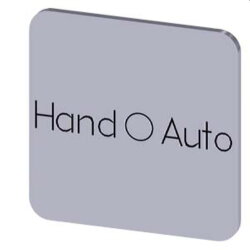 Siemens Bezeichnungsschild 22x22 Hand O Auto...