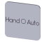 Siemens Bezeichnungsschild 22x22 Hand O Auto 3SU1900-0AF81-0DD0