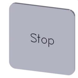 Siemens Bezeichnungsschild 22x22 Stop 3SU1900-0AF81-0DS0