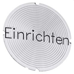 Siemens Einlegeschild rund milchig Symbol Einrichten...