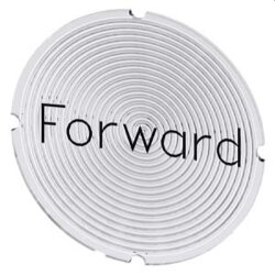 Siemens Einlegeschild rund milchig Symbol Forward...
