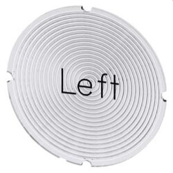 Siemens Einlegeschild rund milchig Symbol Links...