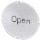 Siemens Einlegeschild rund milchig Symbol Open 3SU1900-0AB71-0DW0