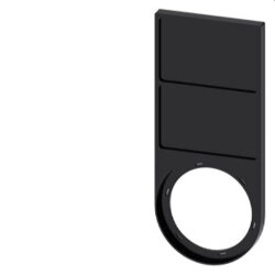 Siemens Schildträger flach schwarz 2 Schilder...