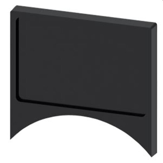 Siemens Schildträger flach abgerundet schwarz 17,5x27mm, 3SU1960-0AH10-0AA0