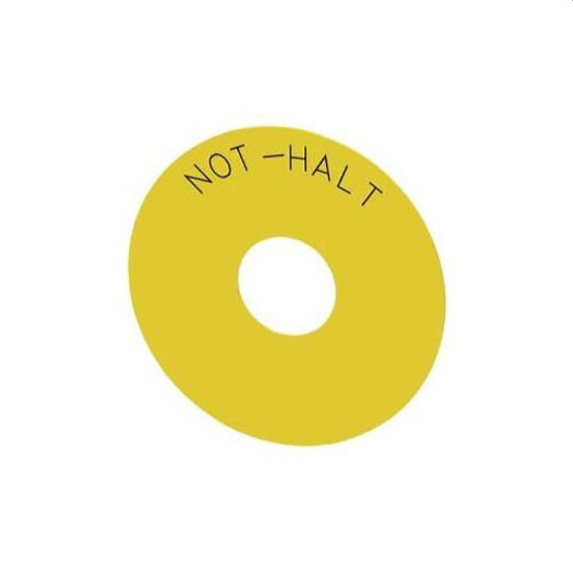 Siemens Unterlegschild rund fuer Not-Halt gelb 75mm 3SU1900-0BC31-0AT0