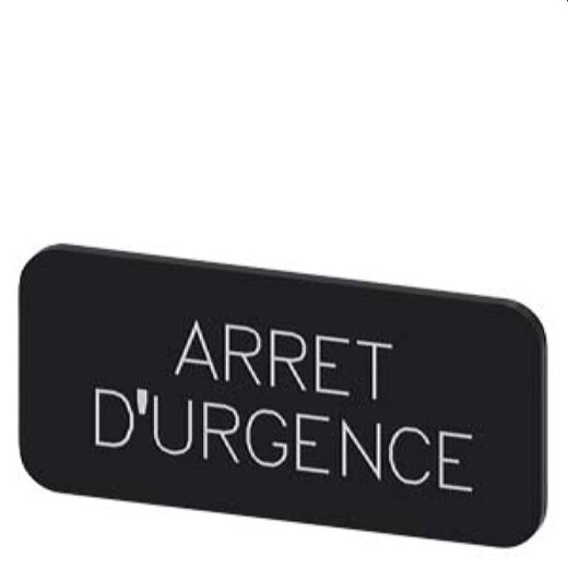 Siemens Bezeichnungsschild 12,5x27 Arret DURG. 3SU1900-0AC16-0GQ0