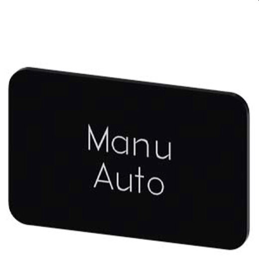 Siemens Bezeichnungsschild 17,5x27 Manu Auto 3SU1900-0AD16-0GT0