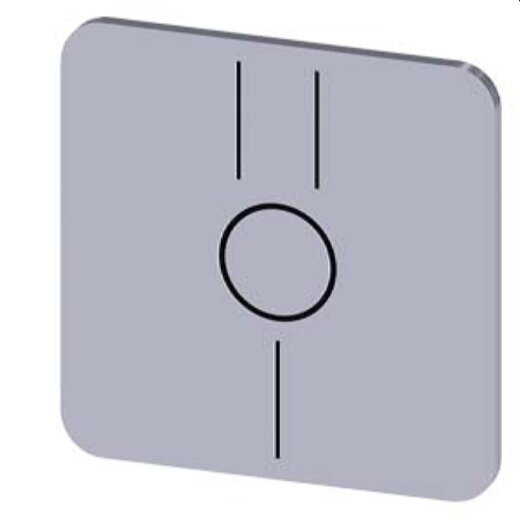 Siemens Bezeichnungsschild 22x22 I O II 3SU1900-0AF81-0QQ0