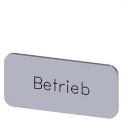Siemens Bezeichnungsschild 12,5x27 Betrieb...