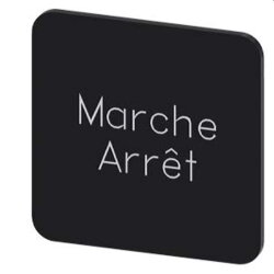 Siemens Bezeichnungsschild 22x22 Arret-Marche...
