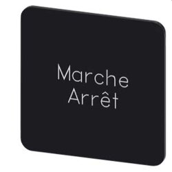 Siemens Bezeichnungsschild 27x27 Arret-Marche...