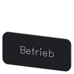 Siemens Bezeichnungsschild 12,5x27 Betrieb...