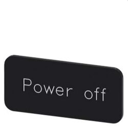 Siemens Bezeichnungsschild 12,5x27 Power on...