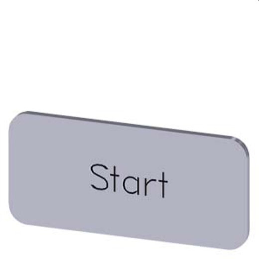 Siemens Bezeichnungsschild 12,5x27 Start 3SU1900-0AC81-0DT0