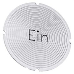 Siemens Einlegeschild rund milchig Symbol Ein...