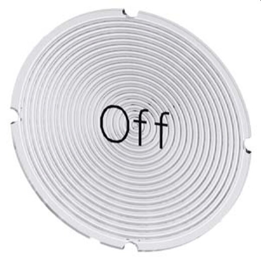 Siemens Einlegeschild rund milchig Symbol Off 3SU1900-0AB71-0DK0