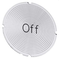 Siemens Einlegeschild rund milchig Symbol Off...