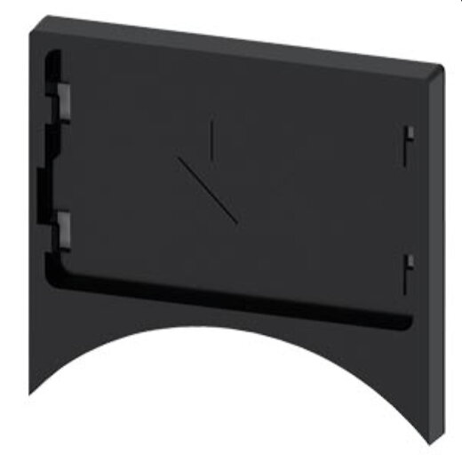 Siemens Schildträger flach abgerundet schwarz 17,5x27mm, 3SU1960-0AS10-0AA0