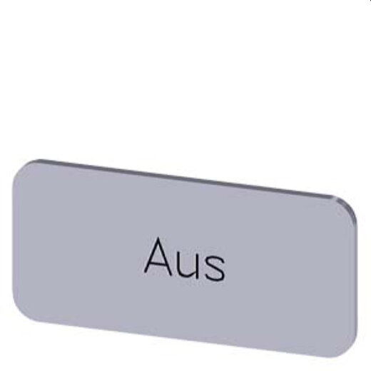 Siemens Bezeichnungsschild 12,5x27 Aus 3SU1900-0AC81-0AC0