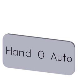 Siemens Bezeichnungsschild 12,5x27 Hand O Auto...