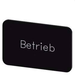 Siemens Bezeichnungsschild 17,5x27 Betrieb...