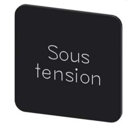 Siemens Bezeichnungsschild 22x22 SOUS TENSION...