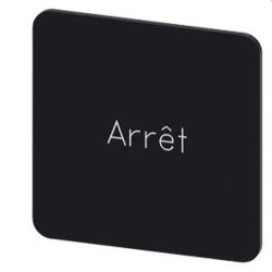 Siemens Bezeichnungsschild 27x27 Arret 3SU1900-0AE16-0GB0