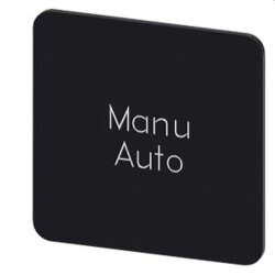 Siemens Bezeichnungsschild 27x27 Manu Auto...