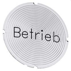 Siemens Einlegeschild rund milchig Symbol Betrieb...