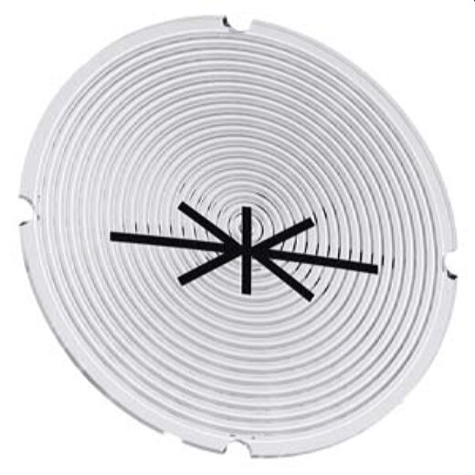 Siemens Einlegeschild rund milchig Symbol Spannen 3SU1900-0AB71-0RF0