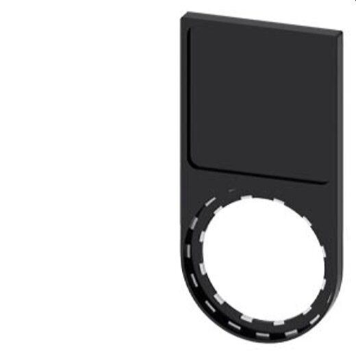 Siemens Schildträger flach unten abgerundet schwarz 27x 27mm 3SU1900-0AJ10-0AA0