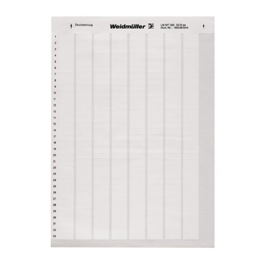 Weidmüller Gerätemarkierung LM MT300 20/8 WS 1686381044