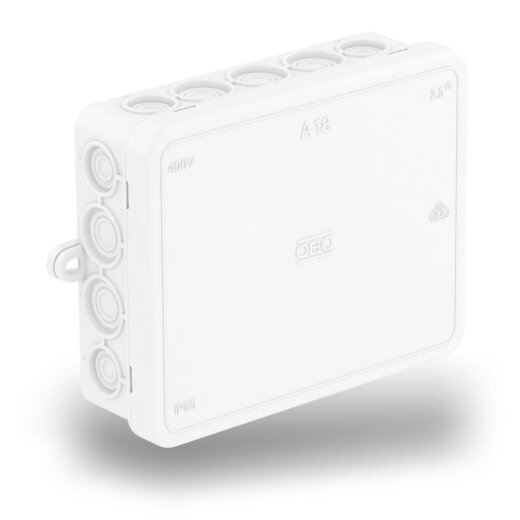 OBO Kabelabzweigkasten A 18 HF RW  125x100x38 reinweiss