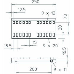 OBO Längsverbinder LVG110F