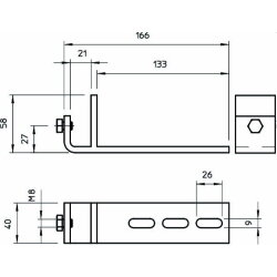 OBO Befestigungsklemmstück BFK 166 58 20