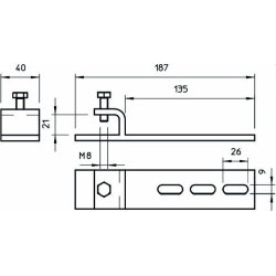 OBO Befestigungsklemmstück BFK 187 33