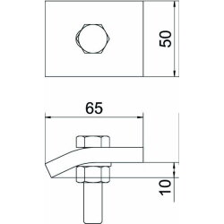 OBO Klemmwinkel KWS 10 FT 60x50 10mm Paar