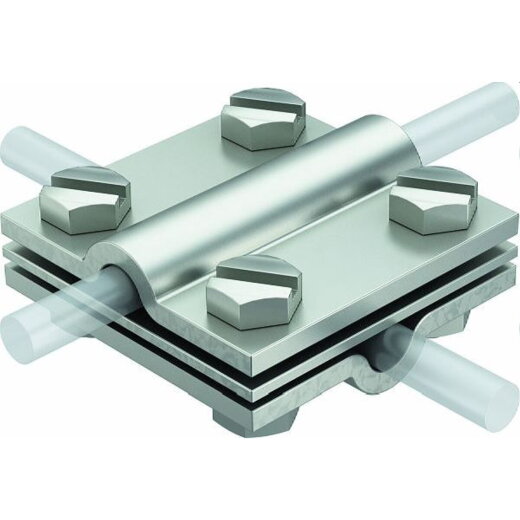 OBO Kreuzverbinder m.Zwischenplatte 252 8-10mm V4A Edelstahl