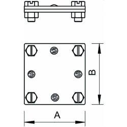 OBO Kreuzverbinder 256 A-DIN 30 V4A o. Zwischenplatte 30mm